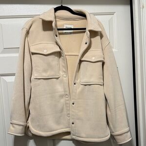 NWOT Abercrombie & Fitch Cream Corduroy Utility Jacket